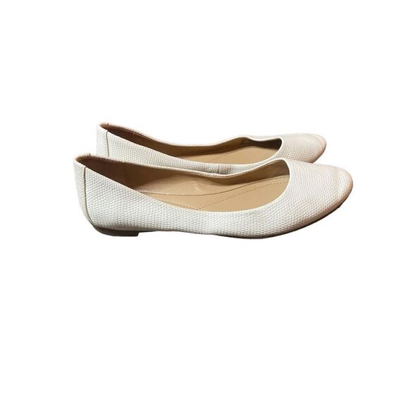 Alfani Cream Textured Vegan Leather Flats - Picture 9 of 11